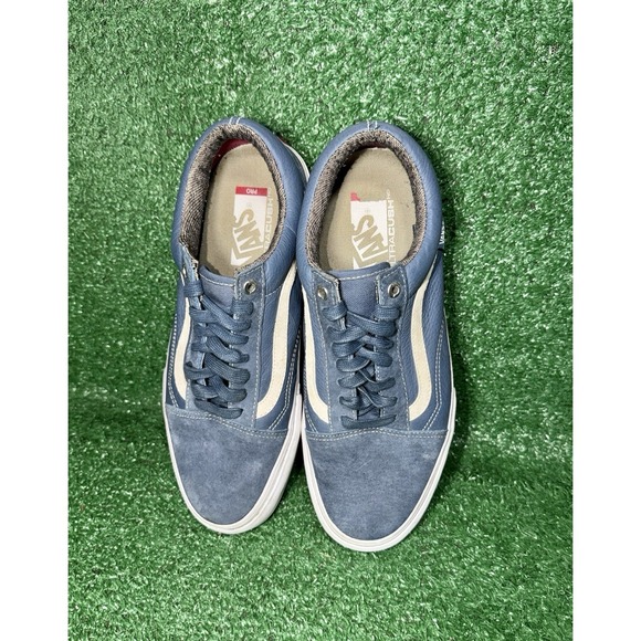 Vans Old Skool Pro Mens Size 9.5 Blue White Skate Shoes Casual Walking Sneakers main image 6